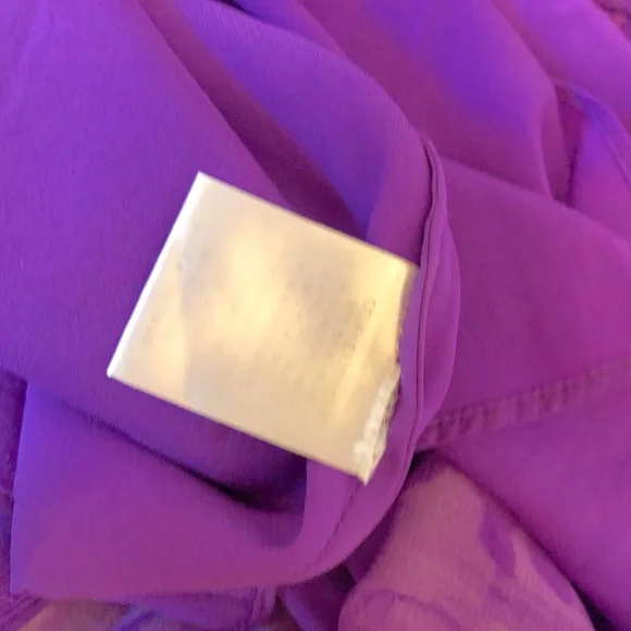 Alice + Olivia Purple Watercolor Dress - Picture 7 of 8